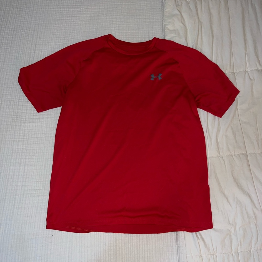Red under armor moisture wicking shirt